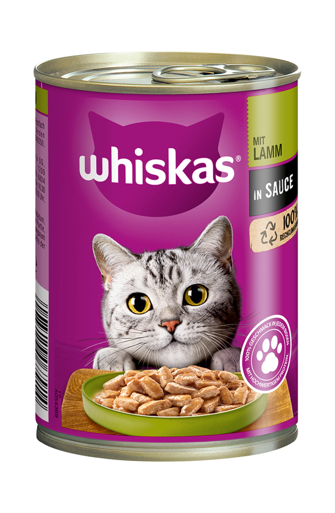 12 400g Ds Whiskas Katzenfutter Sauce Lamm 