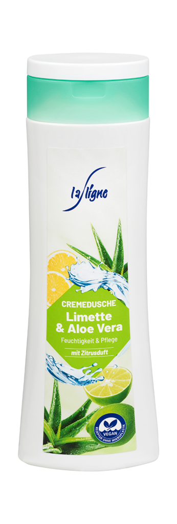 6 300ml Fl LaLigne Creme Dusche Limette & Aloe Vera 