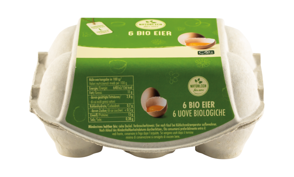 1 80g Pg Natürlich für uns BIO Eier Gr. L Freiland 