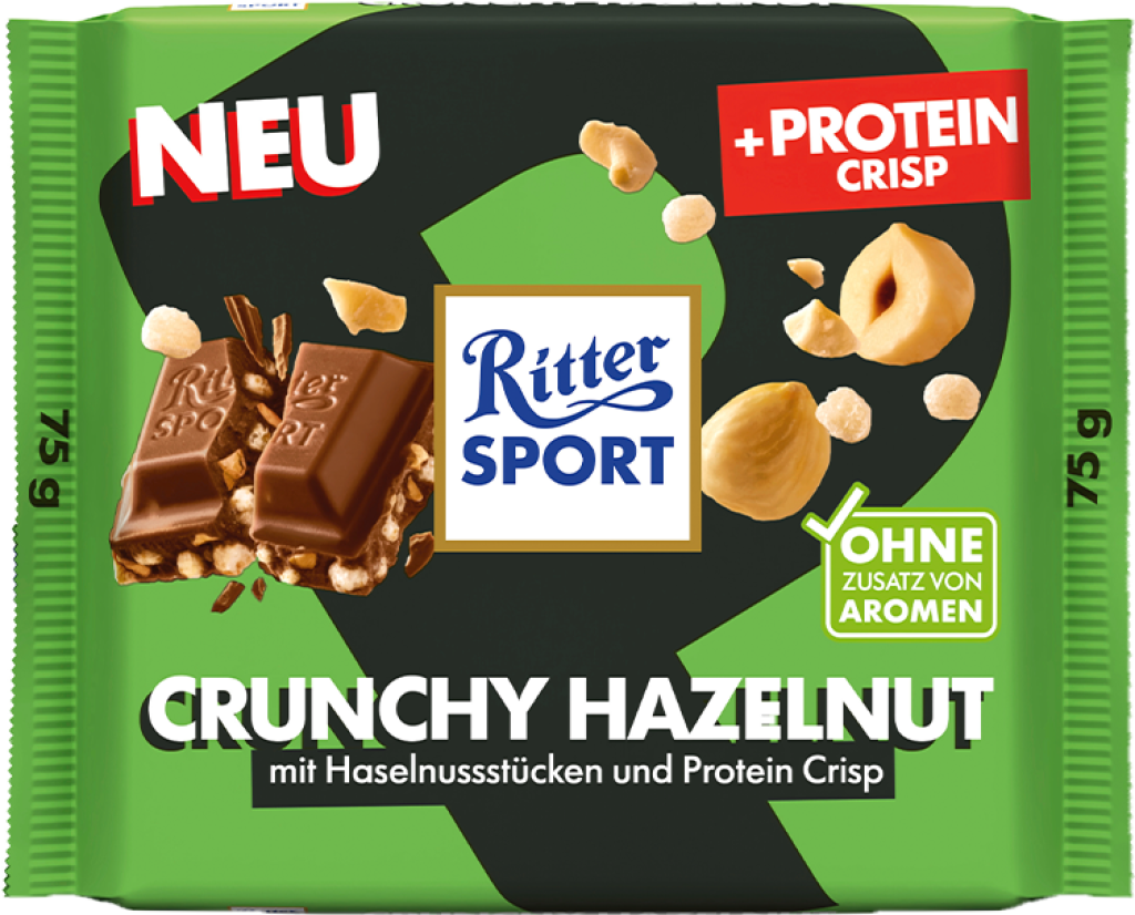 12 75g Ta Ritter Sport Protein Crunchy Hazelnut 