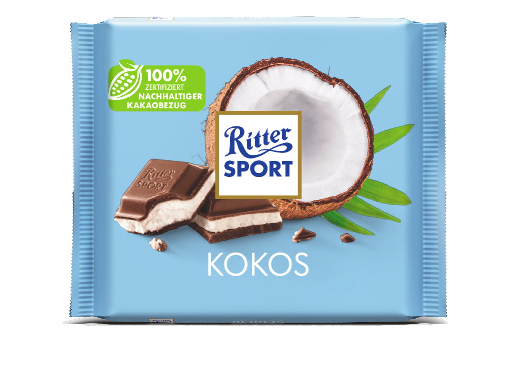 12 100g Ta Ritter Sport Kokos 