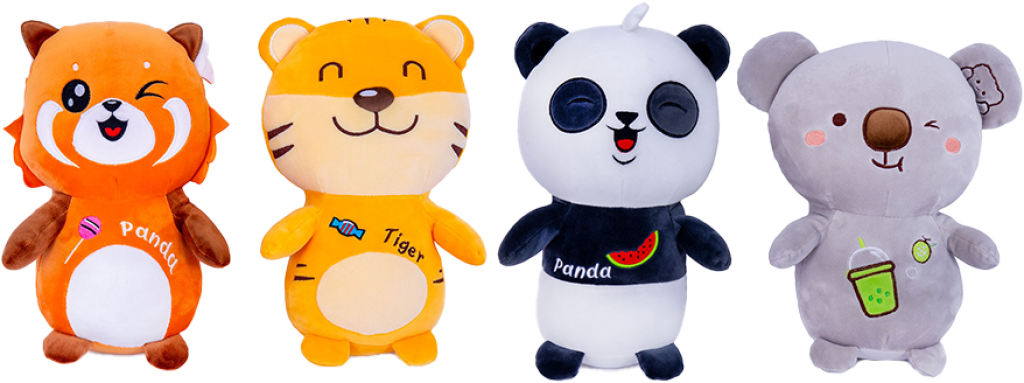 1 1St Pg Kawaii Koala Pandas Tiger 25cm 