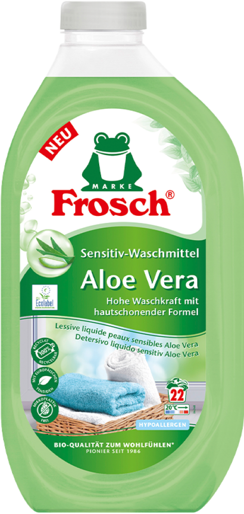 5 1.50l Fl Frosch Sensitiv Waschmittel Aloe Vera flüssig 