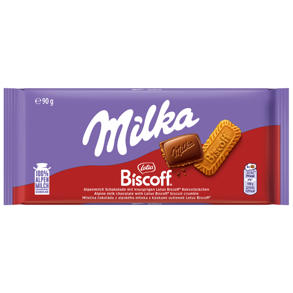 24 90g Ta Milka Lotus Biscoff 
