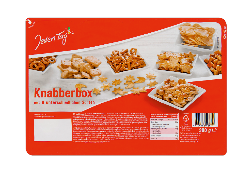 16 300gr Pg Jeden Tag Knabberbox 