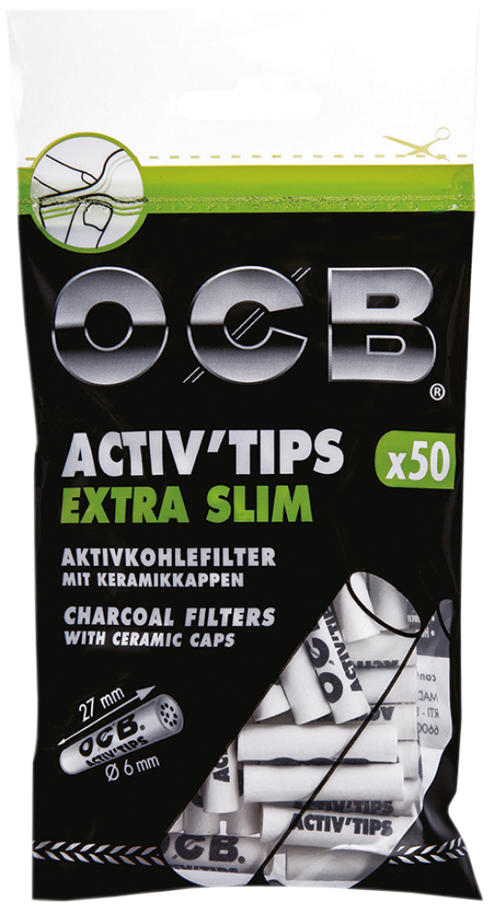 20 50StkPg OCB Activ Tips Exta Slim 