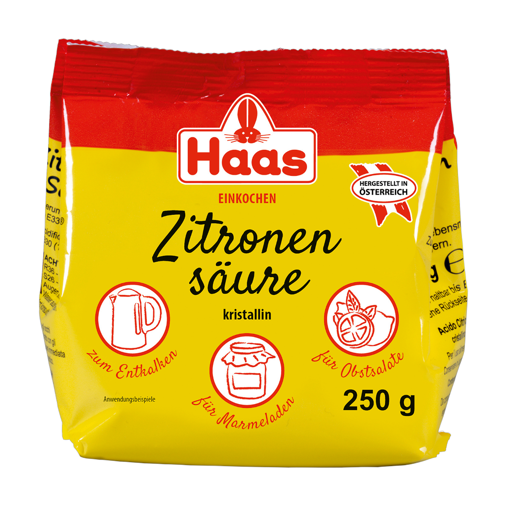 20 250gr Pg Haas Zitronensäure 