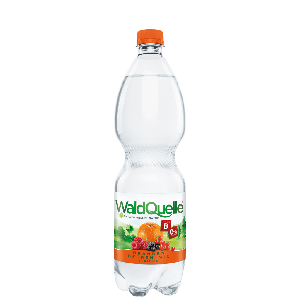 6 1.00l Fl Waldquelle Orangen Beeren Mix PET EWP 