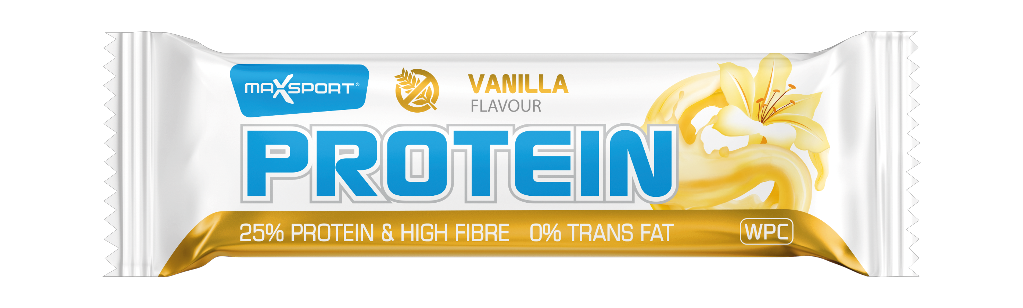 30 50grRg MaxSport Proteinriegel mit Vanillegeschmack 