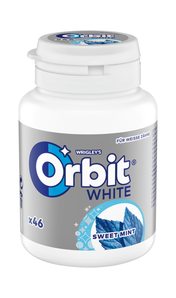 12 46    St Orbit White Kaugummi Sweet Mint Bottle 