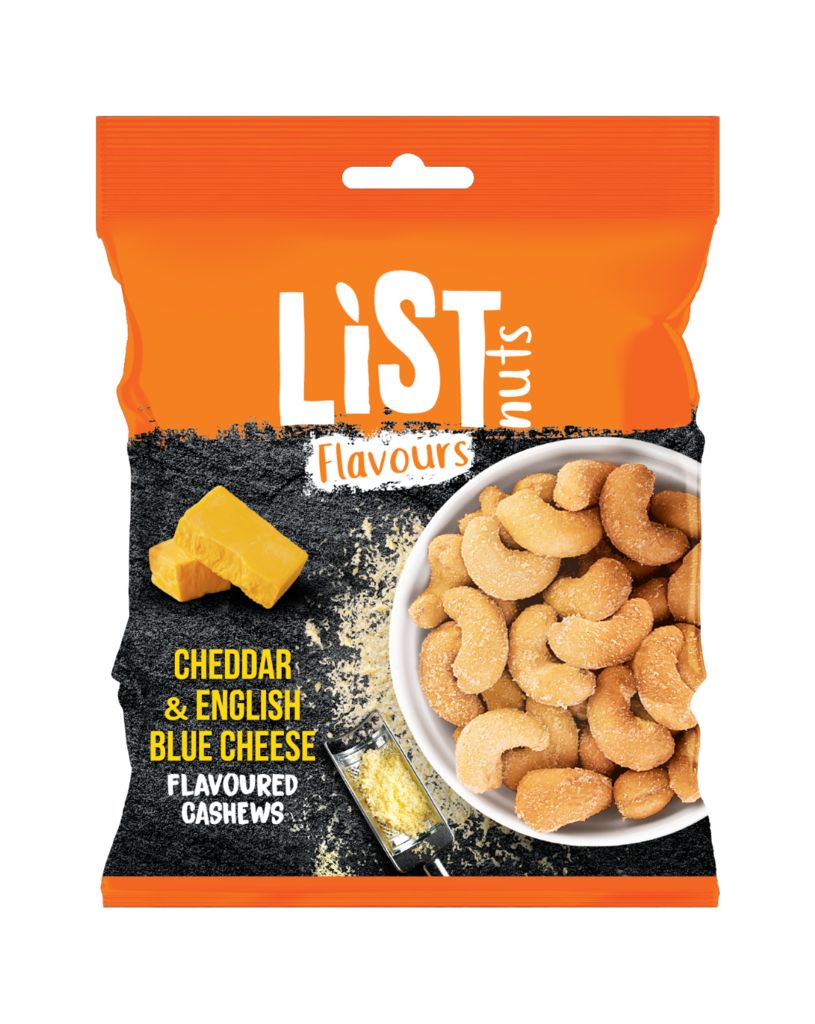 12 120g Pg List Flavours Cashew Cheddar & english Blue Cheese 