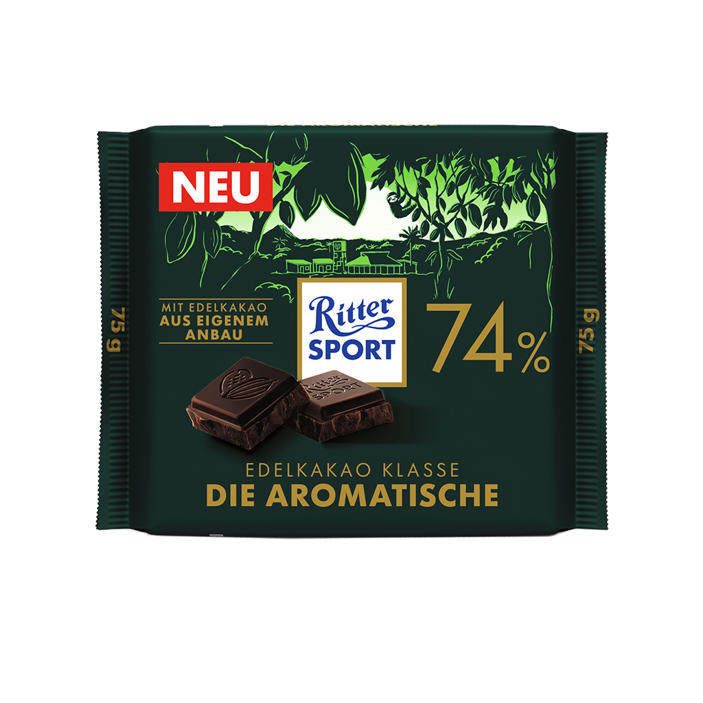 15 75g Ta Ritter Sport Edelkakao Die Aromatische 74% 