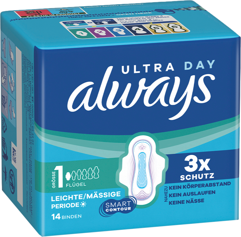 16 14St Pg Always Ultra Normal Gr. 1 mit Flügel Binde 