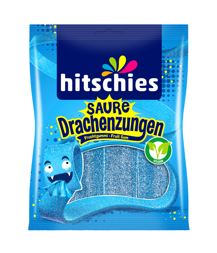20 125g Pg Hitschies Saure Drachenzungen blau  
