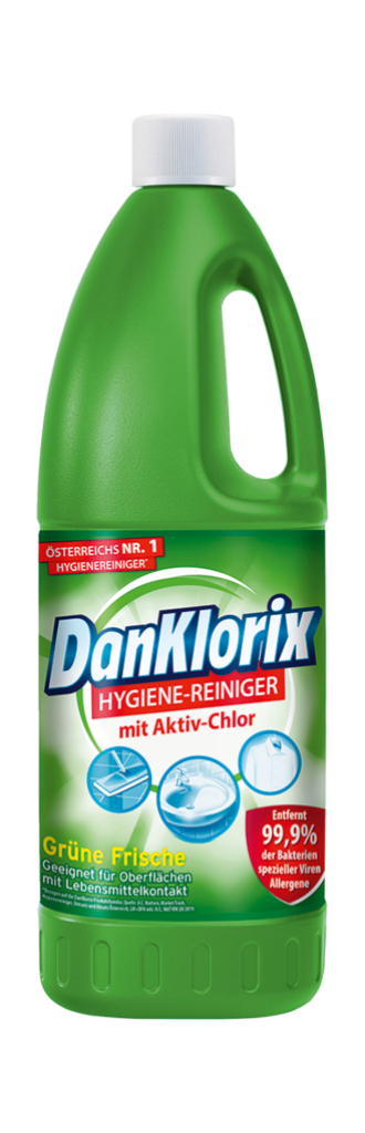 8 1.50l Fl DanKlorix Grüne Frische Hygiene-Reiniger 