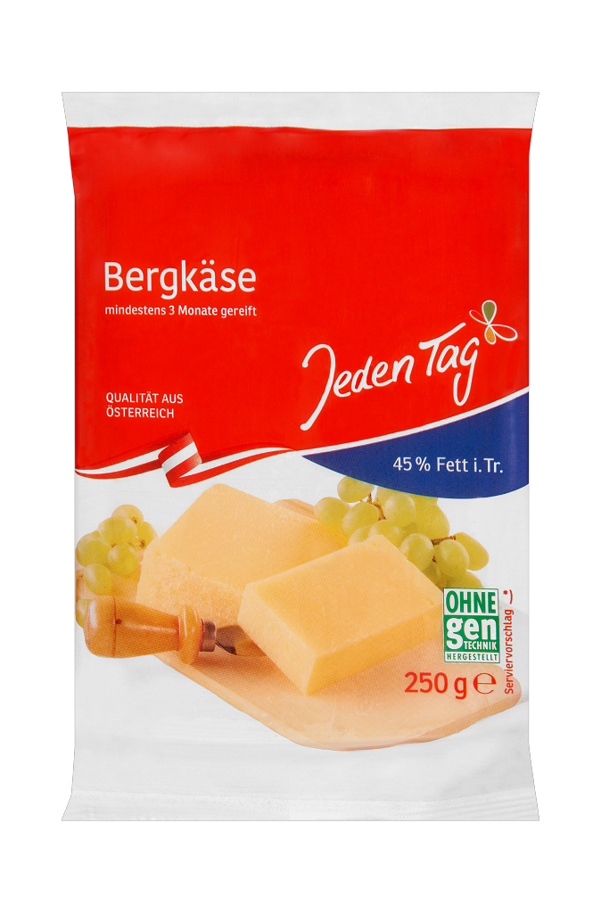 12 250g Pg Jeden Tag Bergkäse 