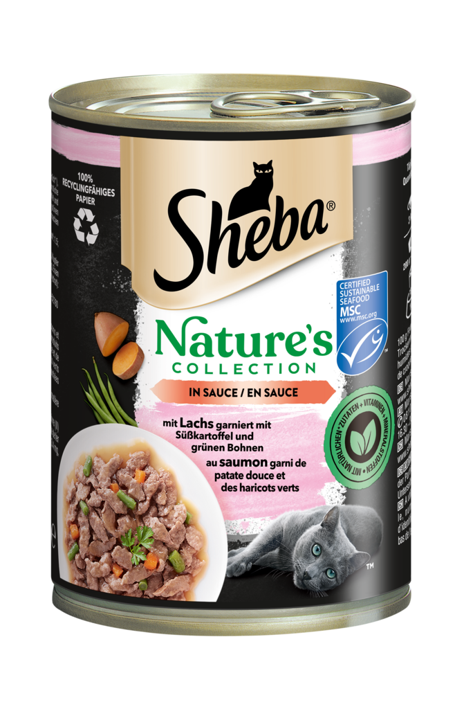 12 400grDs Sheba Dose Nature's Collection In Sauce Lachs Gemüse 