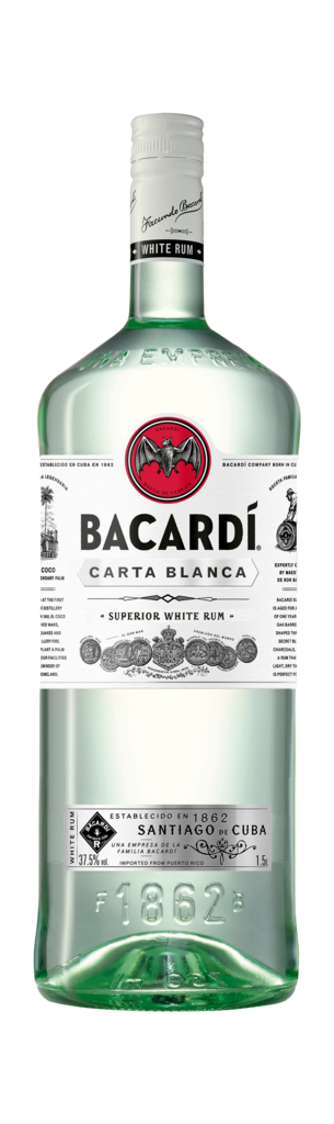 1 1.50l Fl Bacardi Carta Blanca 37.5%  