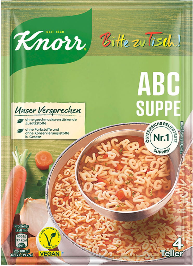 12 109g Bt Knorr Bitte zu Tisch ABC Suppe 