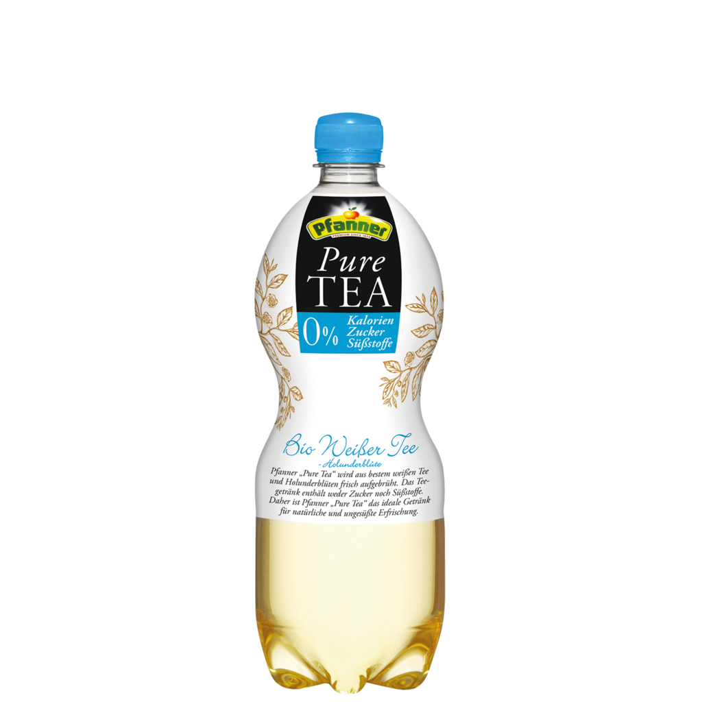 6 1.00l Fl Pfanner Pure Tea Eistee BIO Weißer Tee 