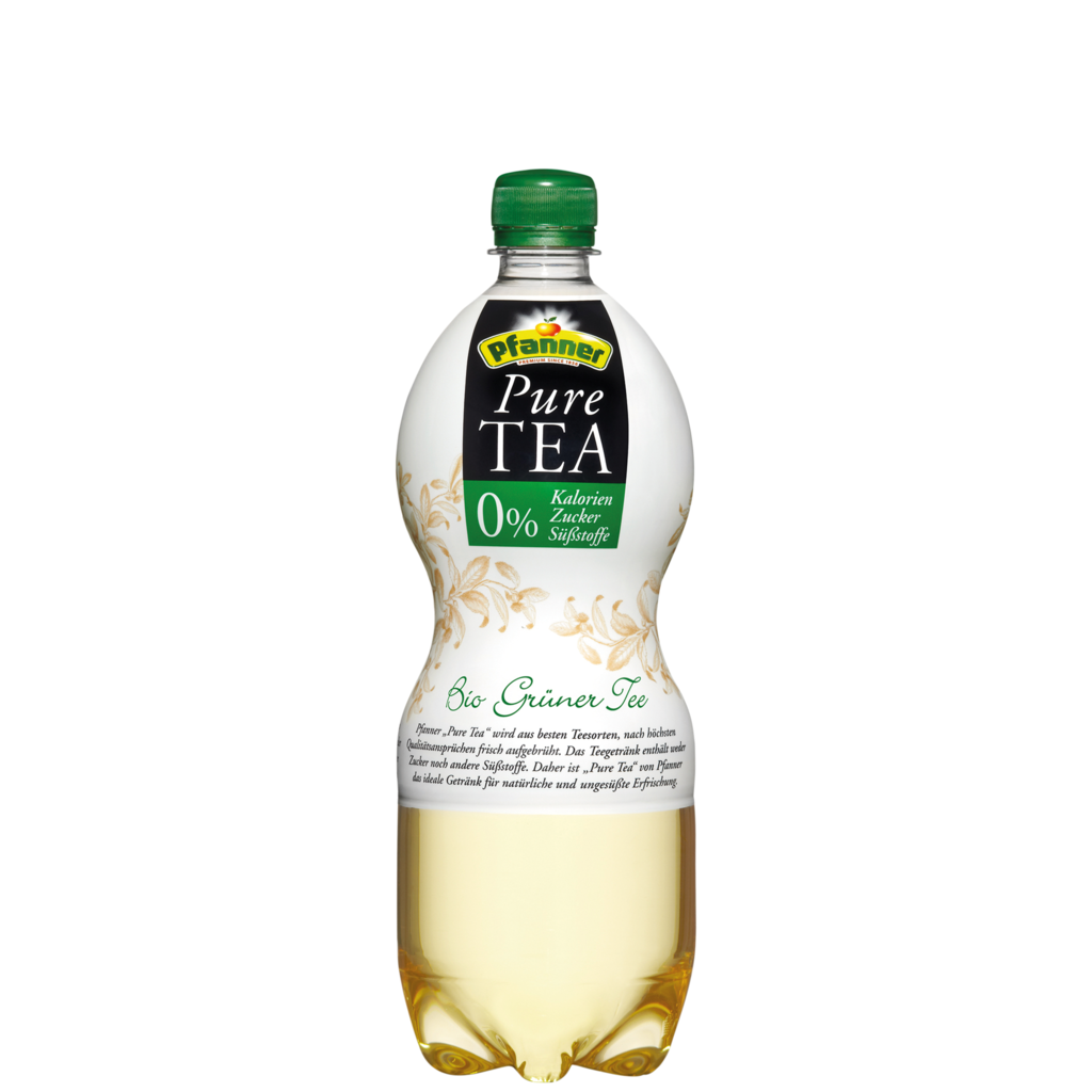 6 1.00l Fl Pfanner Pure Tea Eistee Bio Grüner Tee PET EWP 