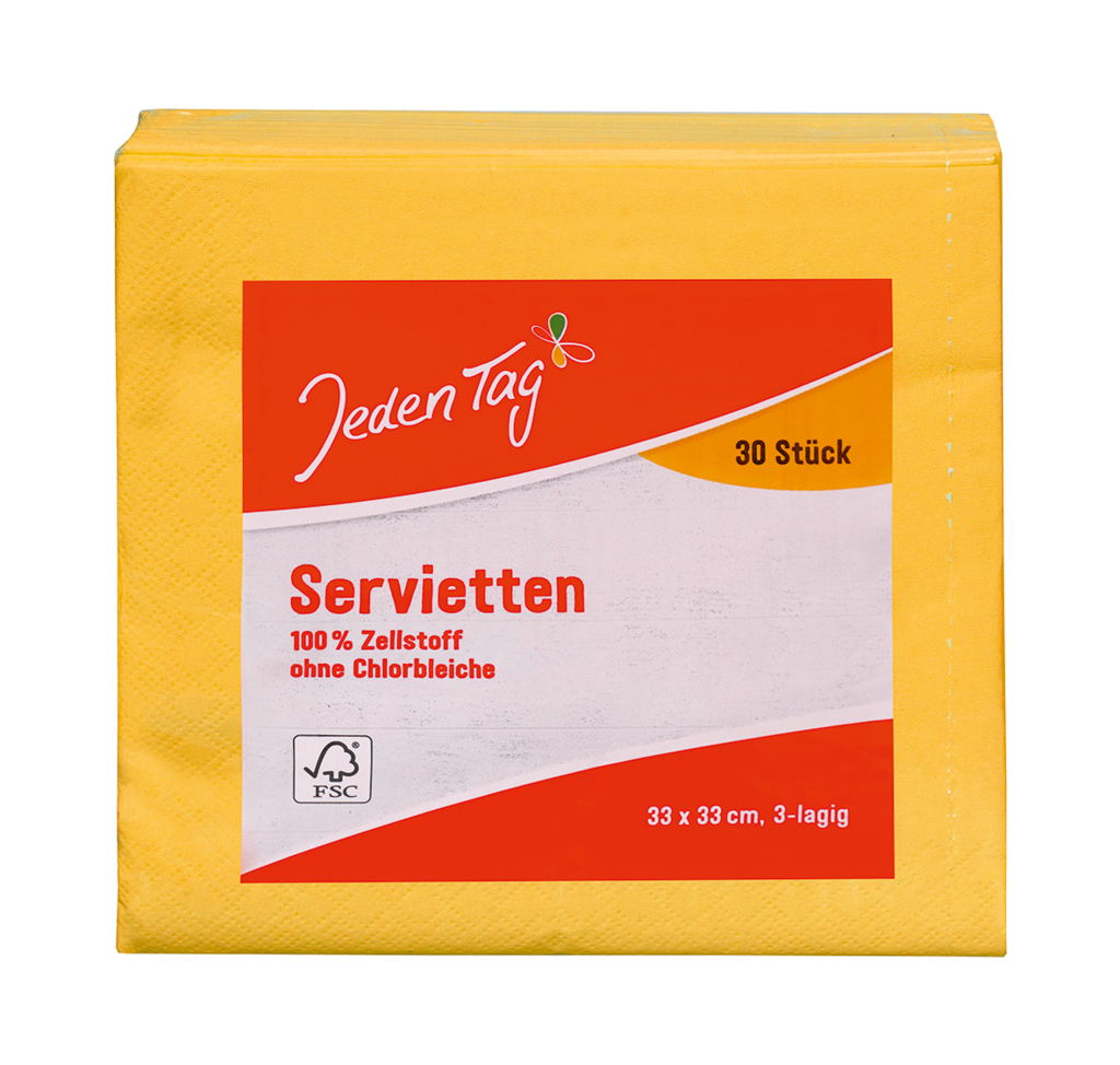 12 30St Pg Jeden Tag Servietten sonnengelb 