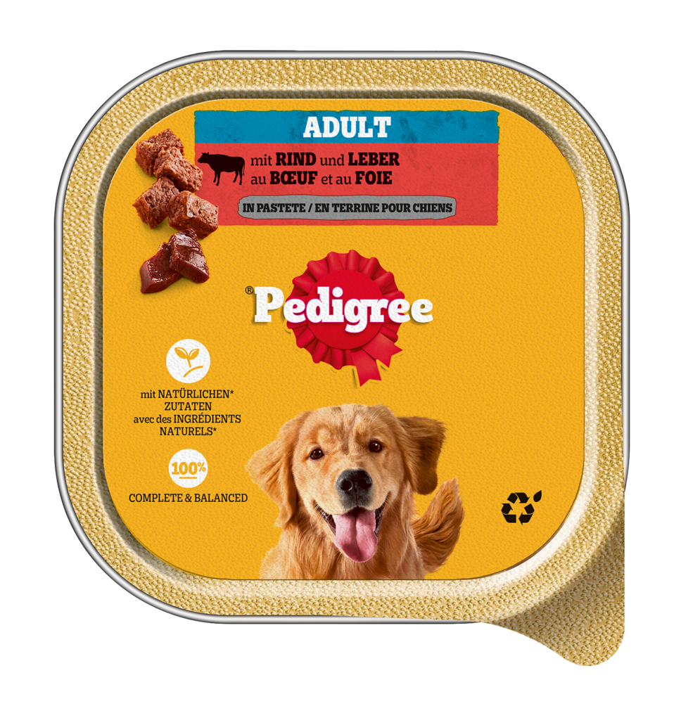 10 300g Pg Pedigree Pastete Rind und Leber 