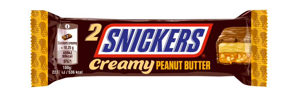24 36,5grPg Snickers Creamy Peanut Butter Single 2er 