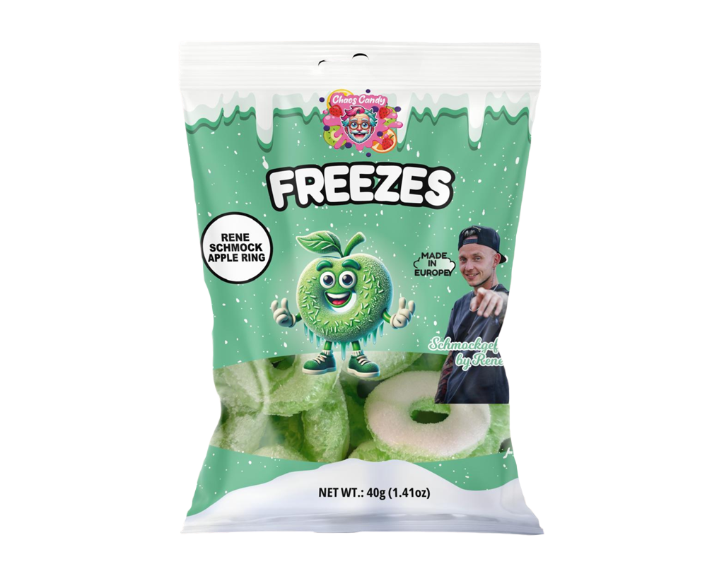 16 40g Bt Chaos Candy Freezes Crunchy Apple Rings 