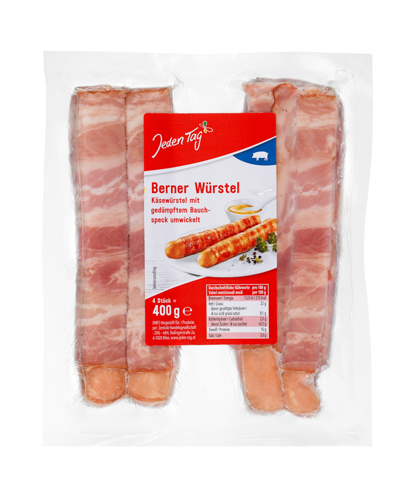 5 400g Pg Jeden Tag Bernerwürstel 2x2 