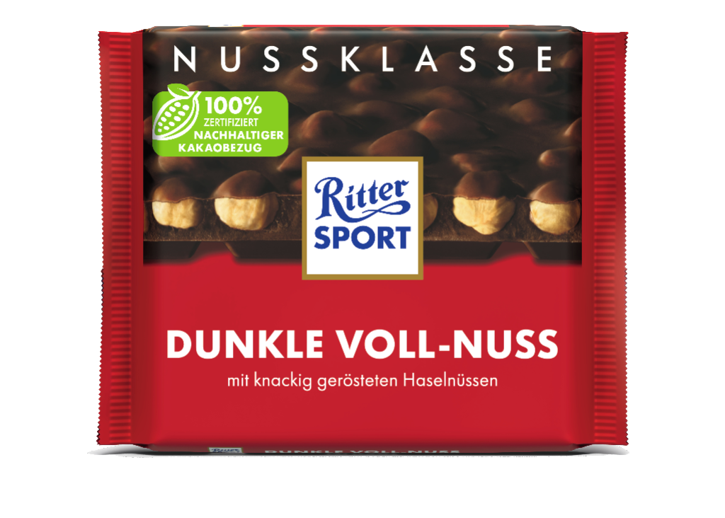 10 100g Ta Ritter Sport Dunkle Voll-Nuss 