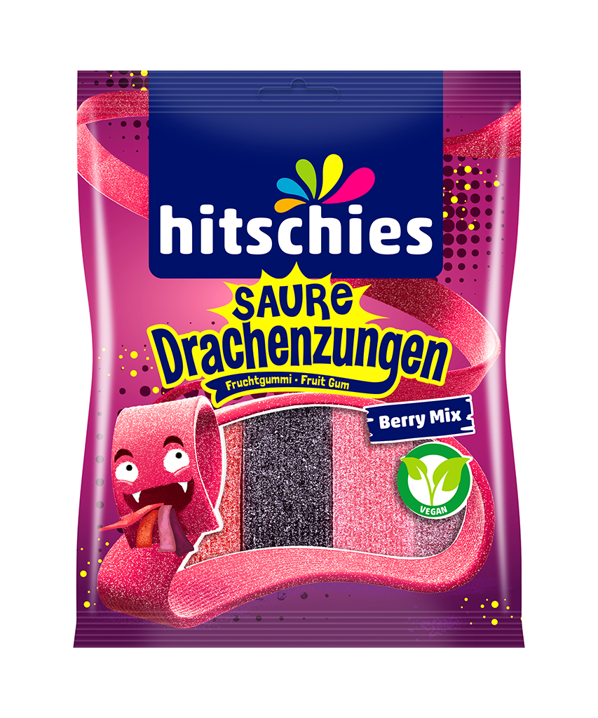 20 125g Pg Hitschies Saure Drachenzungen Berry Mix 