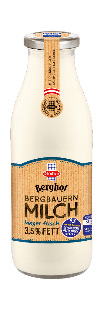 6 1.00l Fl Schärdinger Berghof Vollmilch MW 