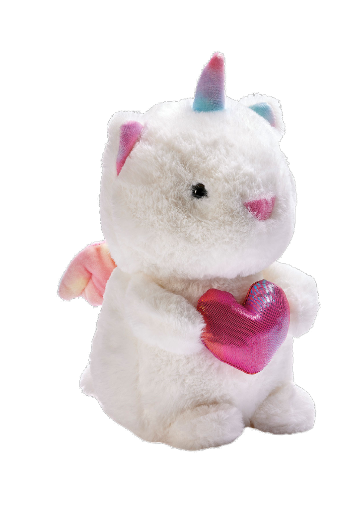 1 1St Pg Plüsch Einhorn mit Herz, 25cm  