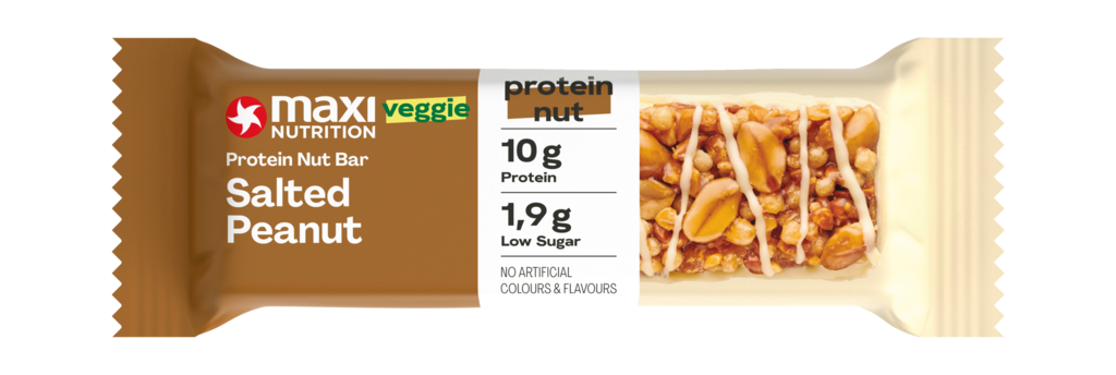 12 46grPg MaxiNutrition Protein Nut Bar Salted Peanut 