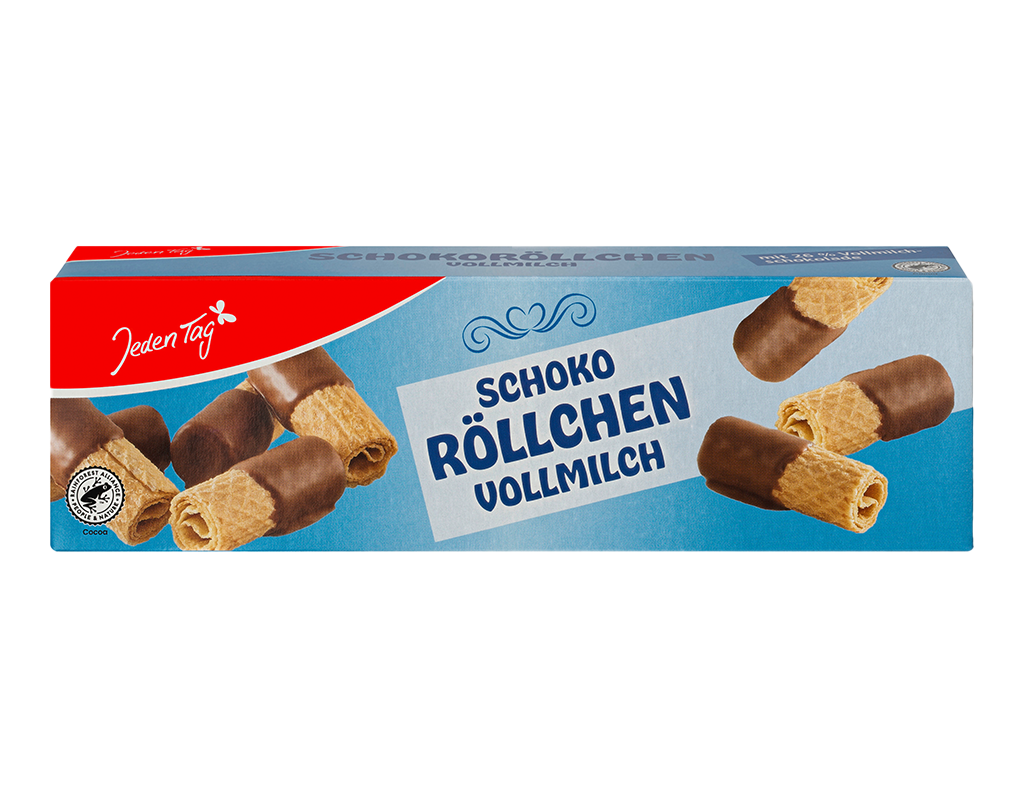 24 125g Pg Jeden Tag Schoko Röllchen Vollmilch 