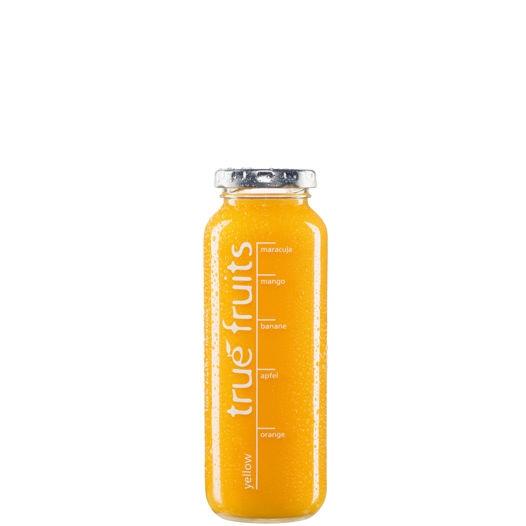 8 250ml Fl True Fruits Smoothie YELLOW Mango, Maracuja, Banane 
