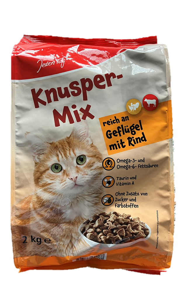 4 2.00kg Pg Jeden Tag Katzen Knuspermix reich an Geflügel mit Rind 