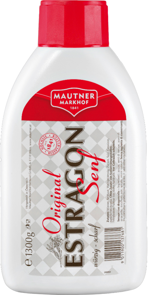 1 1.3kg Fl Mautner Markhof Estragon Senf Stehflasche 