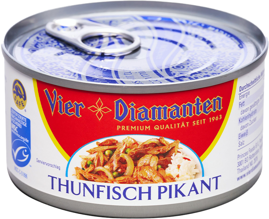 24 185g Ds 4Diamant Thunfisch Pikant in Gemüse 