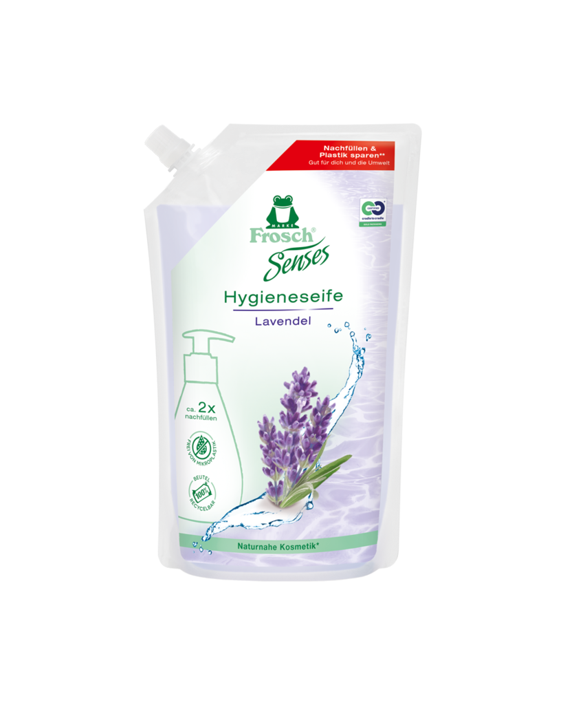 6 0.50l Pg Frosch Senses Hygiene Seife Lavendel 