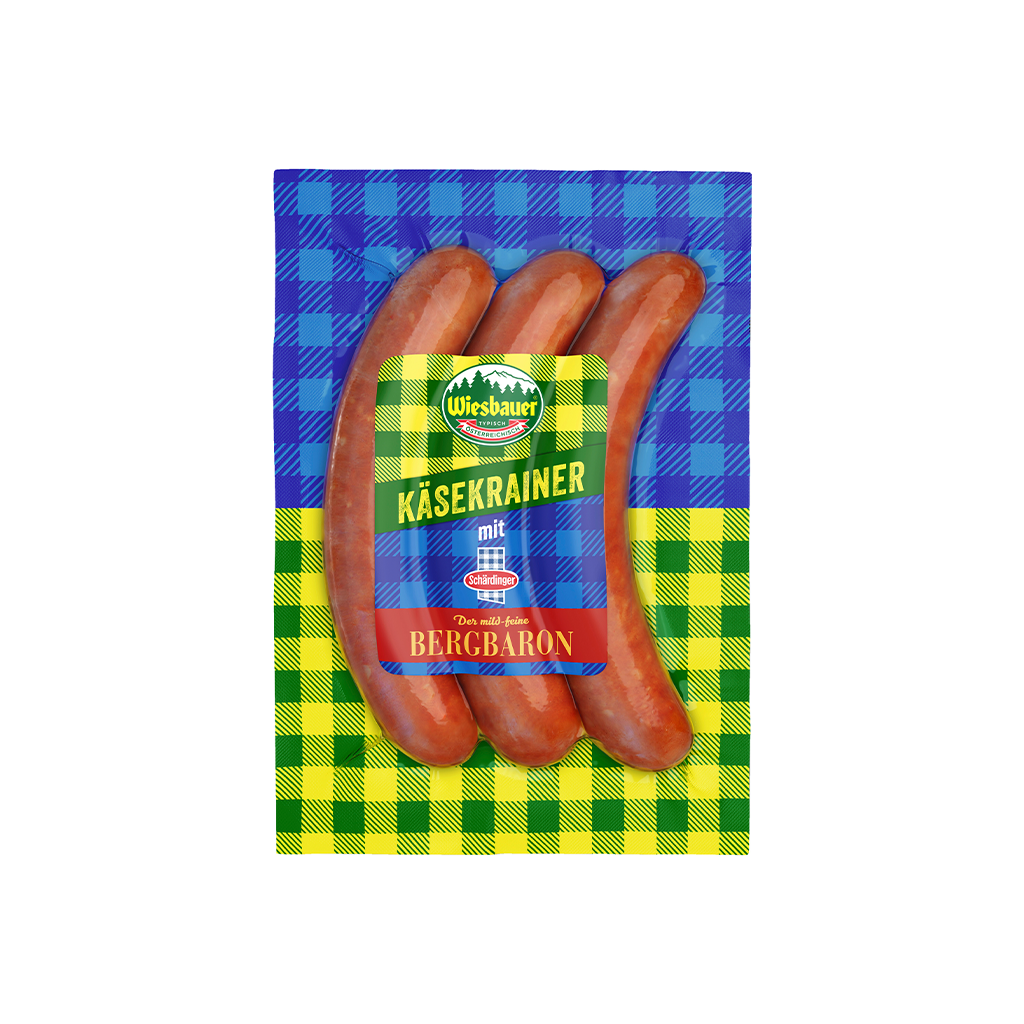 5 300g Pg Wiesbauer Käsekrainer mit Bergbaron 