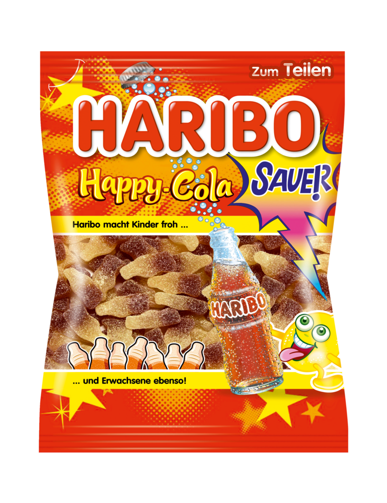 18 175g Bt Haribo Happy Cola sauer  