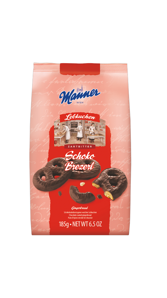 20 185gPg Manner Lebkuchen Brezerl Zartbitter 