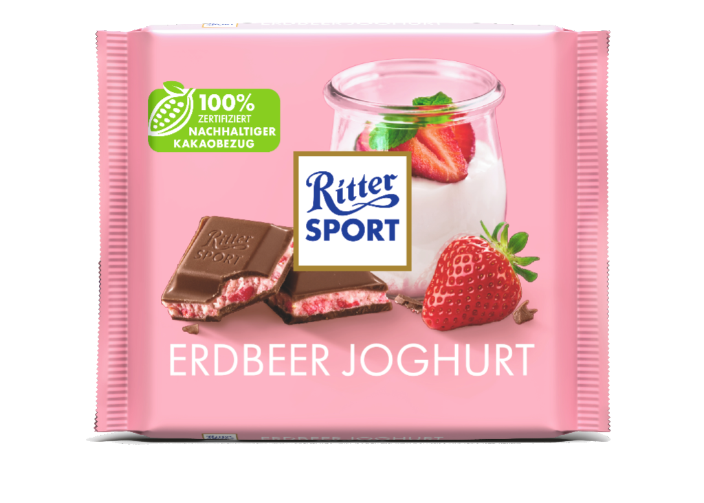 12 100g Ta Ritter Sport Erdbeer Joghurt 