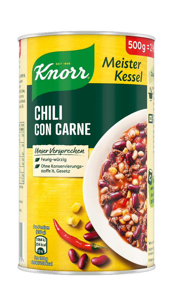 6 500g Ds Knorr Meisterkessel  Chili con Carne 
