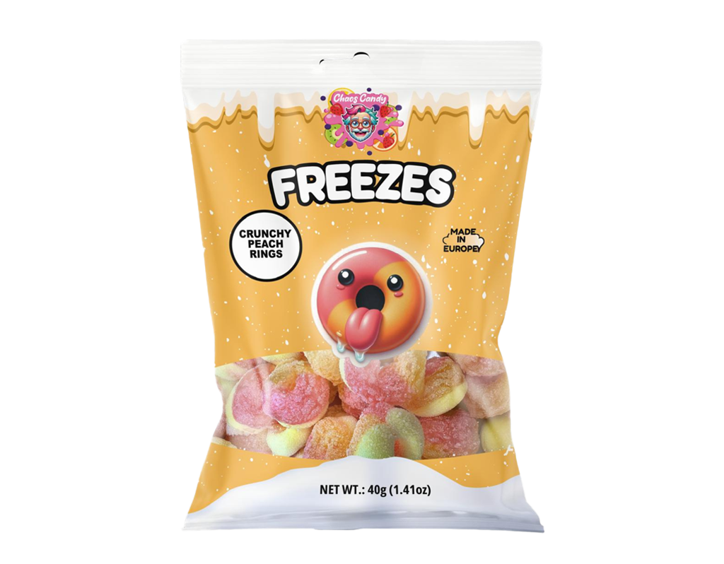 16 40g Bt Chaos Candy Freezes Crunchy Peach Rings 