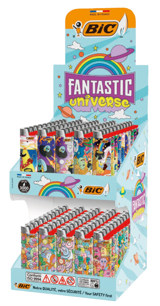1 150St Pg BIC Comic Feuerzeug Promo Paket Mix DP VB  