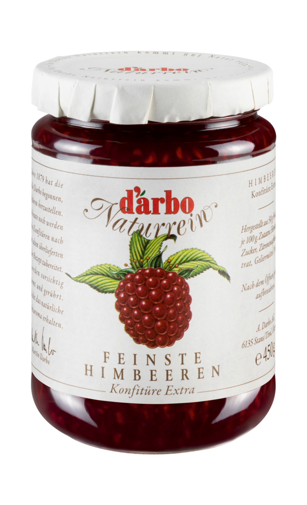 6 450gr Gl Darbo Himbeer Konfitüre naturrein 