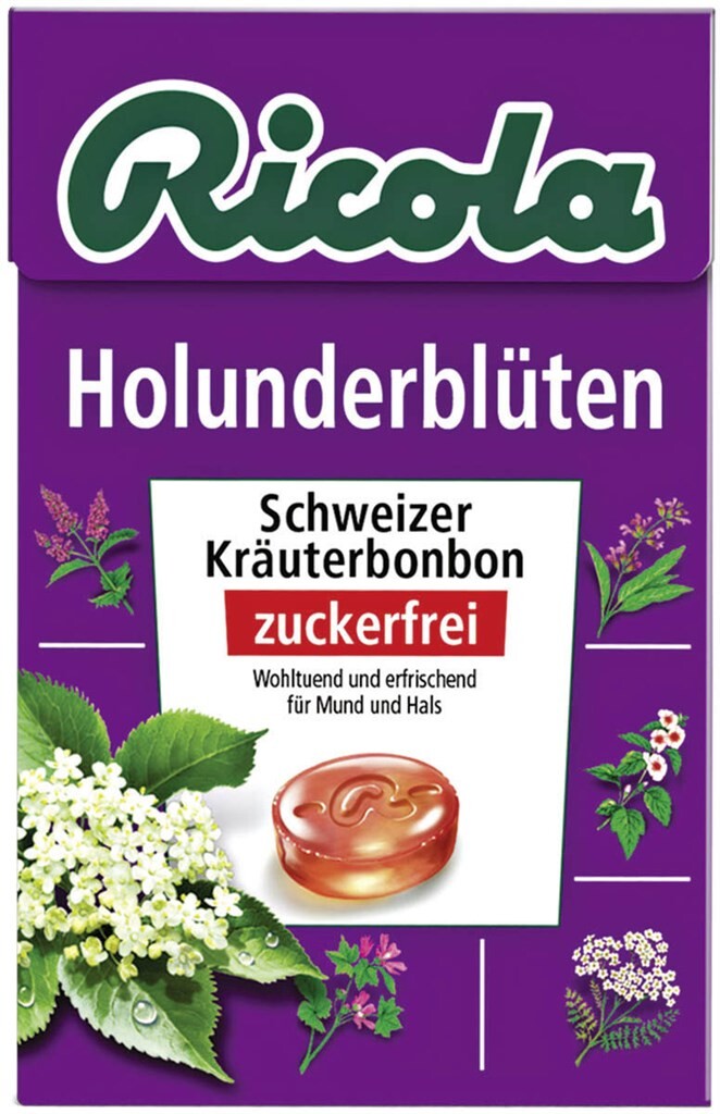 10 50g Pg Ricola Holunderblüte zuckerfrei 